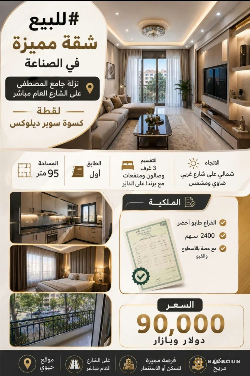 Wohnung zum Kauf, 95 m² in Al-Sinaa, Damaskus, Syrien | Balkoun