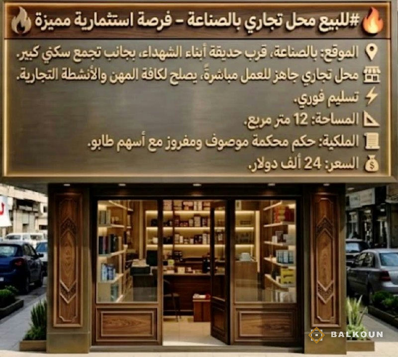 Ladenlokal zum Kauf, 12 m² in Al-Sinaa, Damaskus (SY10452), Syrien | Balkoun